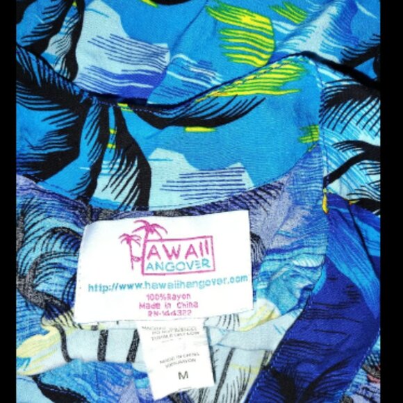 Hawaii Hangover Women’s Tank Colorful Palm Trees Sunsets Size Medium 100% Rayon - Picture 5 of 5